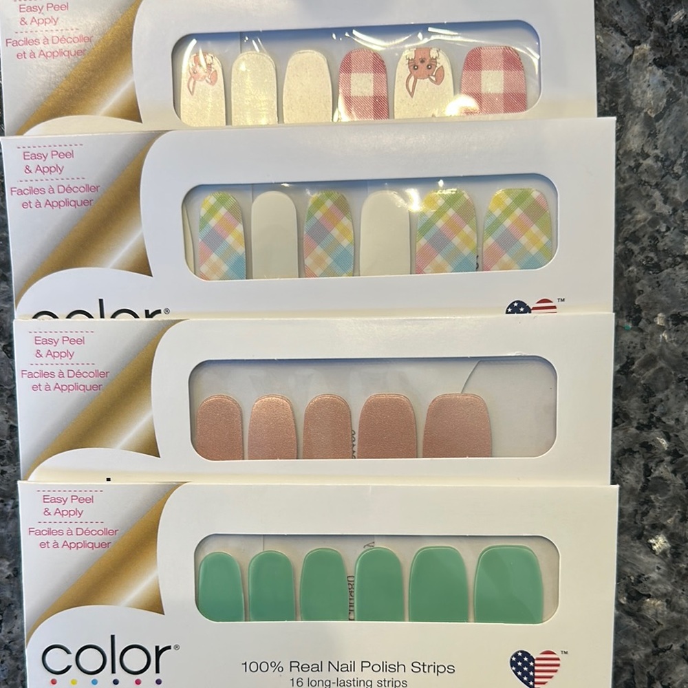 Color Street Nail Polish Strips Vibrant Multicolor Set